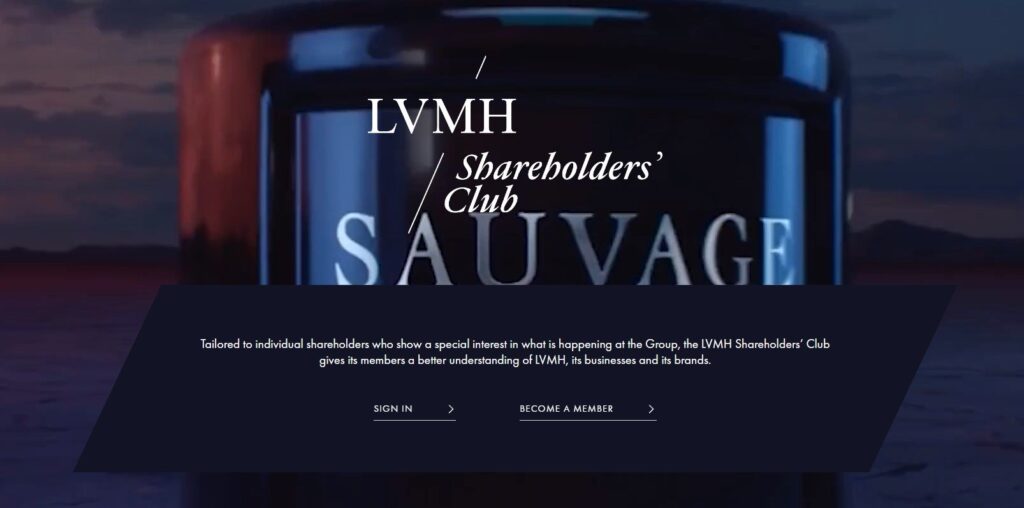 LVMH Shareholders Club biete eine Card mit Rabatt als Sachdividende